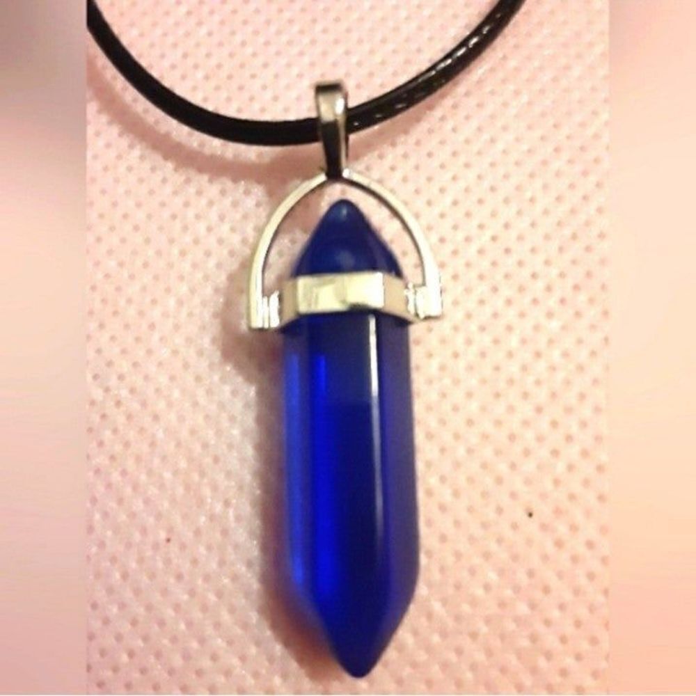 Blue Hand crafted natural energy stone necklace